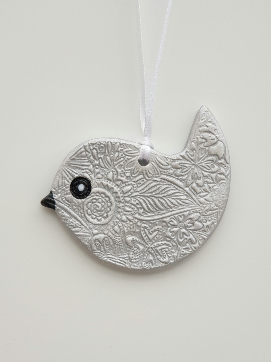 Bird decoration, clay decoration, hanging decoration