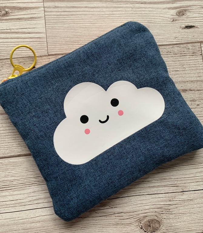 Cloud Purse, Mini Purse, Fabric Purse, Coin Purse, Bag Organiser,
