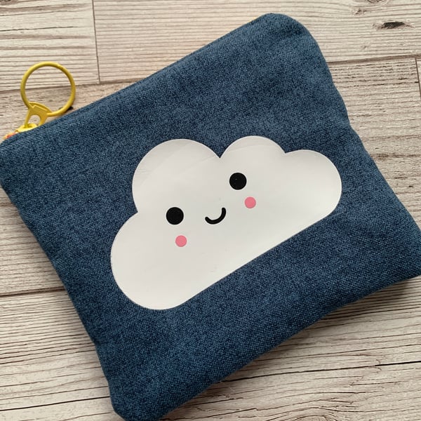 Cloud Purse, Mini Purse, Fabric Purse, Coin Purse, Bag Organiser,