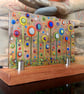 Handmade Fused Glass 'IN THE GARDEN' Picture. - Image 1