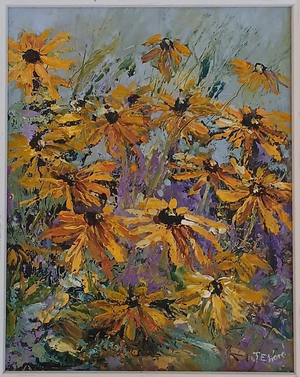 Rudbeckia Original Oil Painting