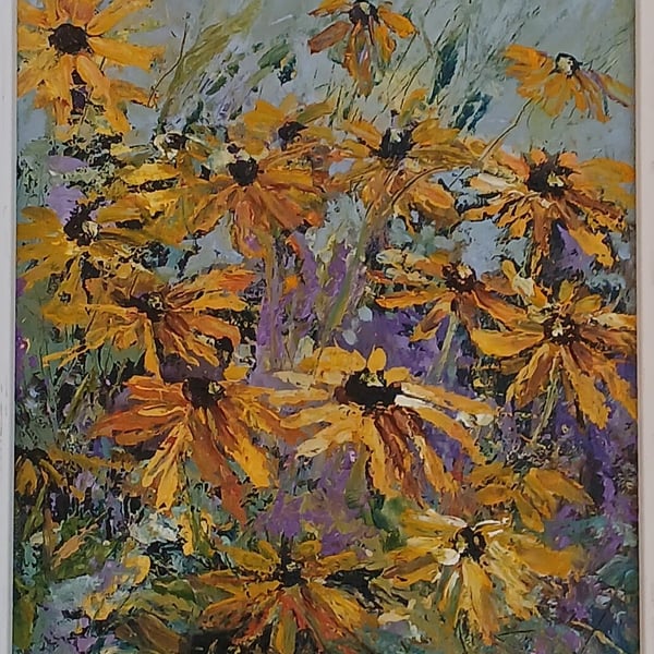 Rudbeckia Original Oil Painting