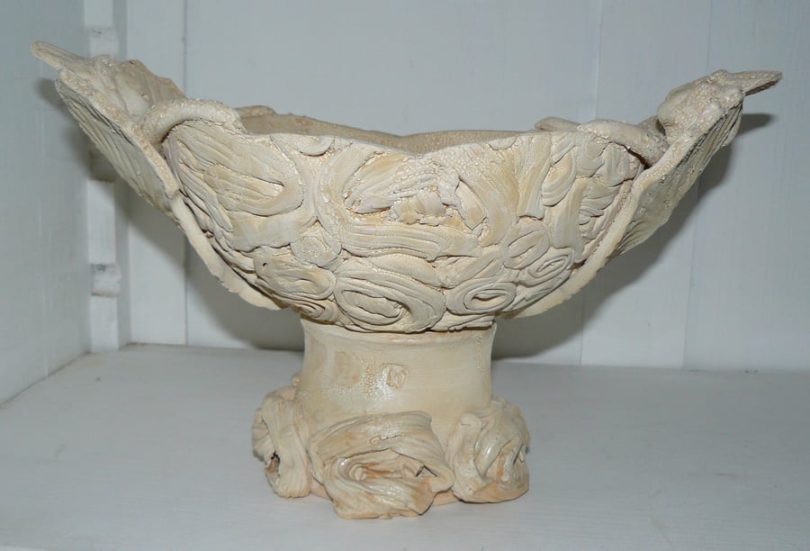 `Angels` Large textured bowl