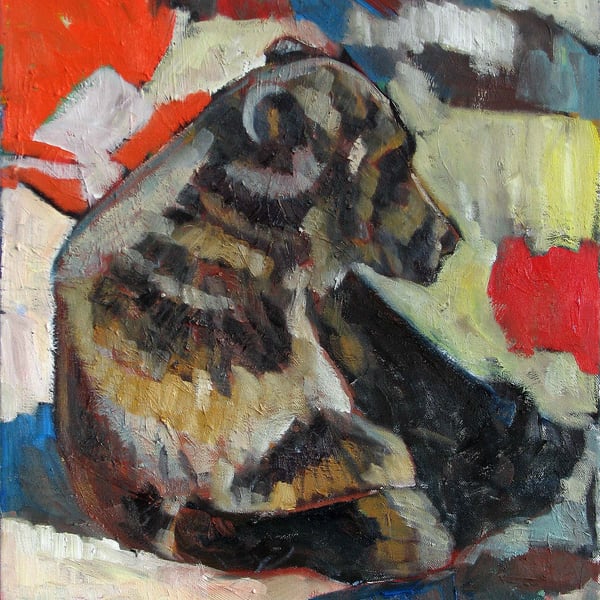 Sitting Bear oil painting 