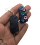 Flower Earrings Arch Shaped Polymer Clay Dangle Earrings - Handmade UK - Image 4