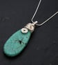 Turquoise Howlite Wirework Pendant Necklace - Choice of 2 Designs