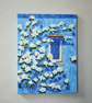  Where Spring Lingers – Original Blue Floral Acrylic Painting on Canvas  