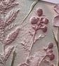Happy birthday card, lilac, purple, silver and pink floral, embossed, flowers - Image 4