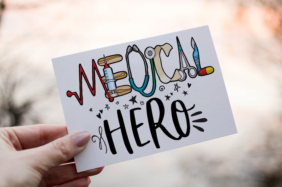 Medical Hero Thank You Card, Card for Thank You, Greetings Card