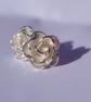 Silver Rose Earrings: Handmade with Sterling Silver - Image 1