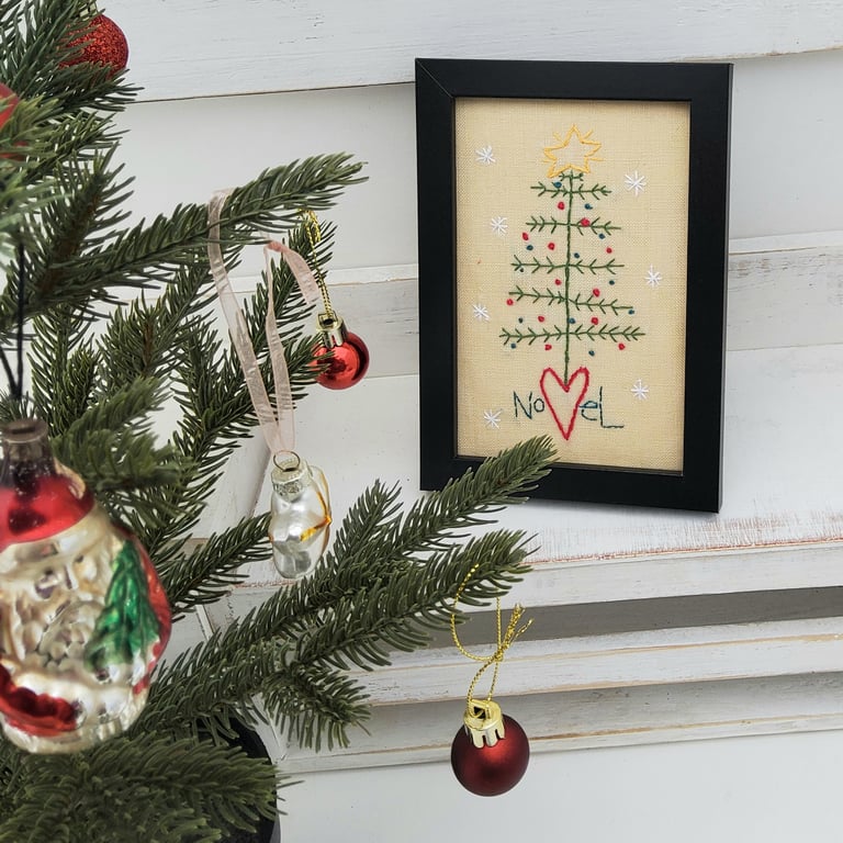Primitive style christmas sampler no2 unframed