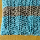 Baby blanket in blue and gray