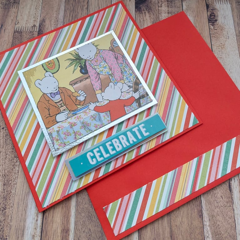 Rupert the bear birthday card 