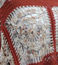 Rust and Beige Mix Crochet Poncho - Design A542 - Image 4