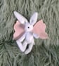 Magical Winter Fairy Hare, hand sewn jointed collectable heirloom for Christmas. - Image 2