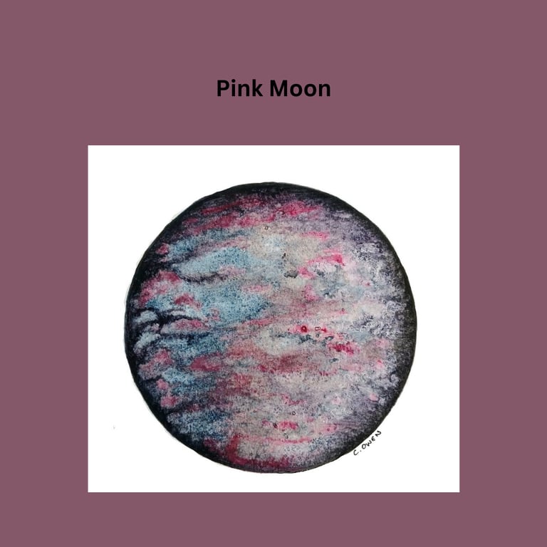 Pink Moon - Original Watercolour Painting