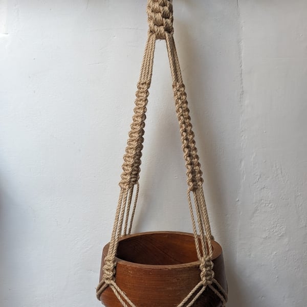 Natural Jute Tassel Free Macrame Plant Hanger
