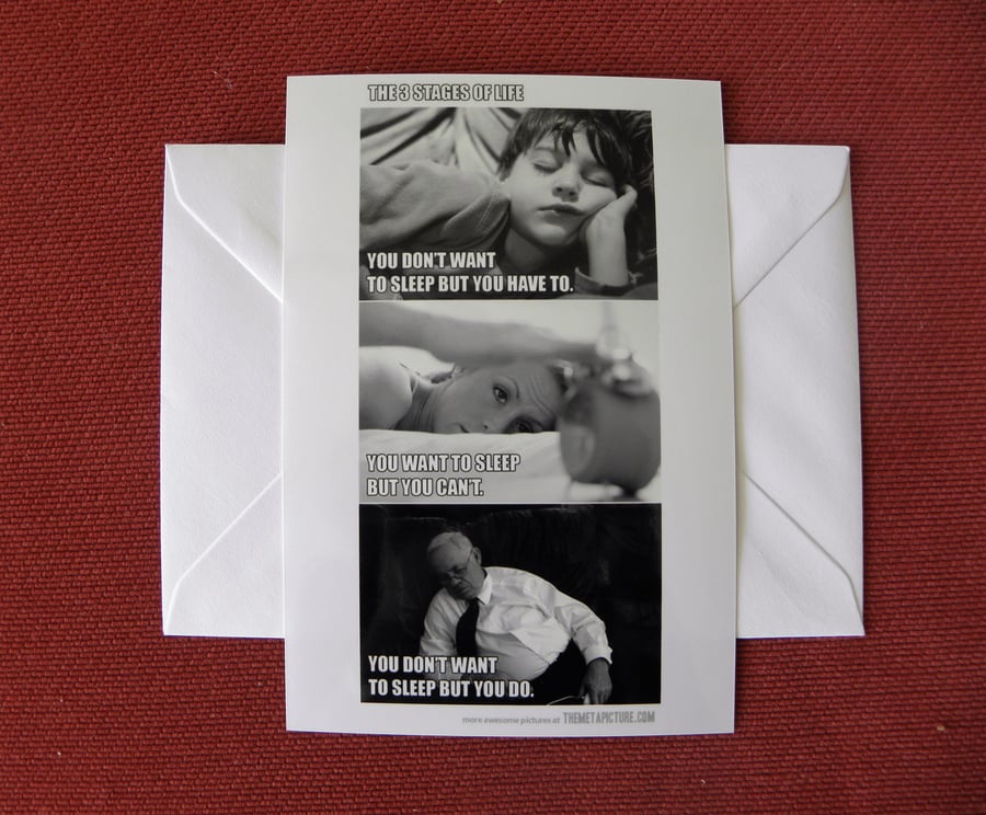 The 3 Stages of Life Blank Greeting Card
