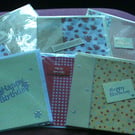 Handmade Greetings Cards, Pack of 6, Happy Birthday