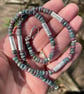 Ruby in apatite and handmade silver bead necklace, adjustable length  - Image 8