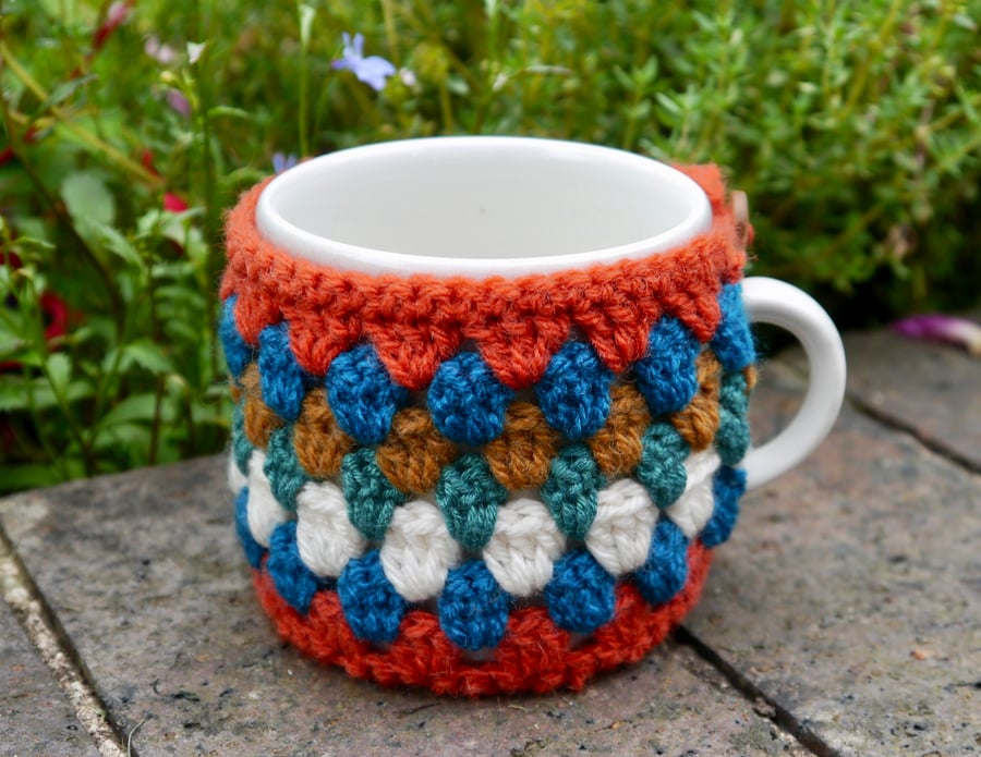 Crochet Granny Stripe Mug Cosy