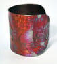 Etched Copper Cuff Bracelet - Swift and Swallow design - large - Image 3