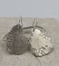 Molten Sterling Silver Drop Earrings – Large Organic One-of-a-Kind