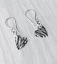 Embossed heart earrings  - Image 1