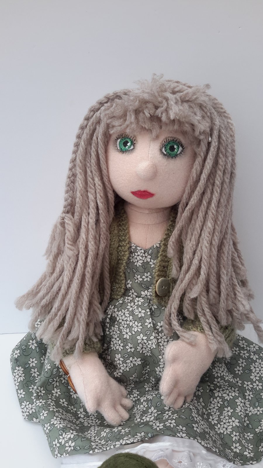 Abigail, 21" Handmade Cloth Doll, Collectable Rag Doll by Bearlescent, Keepsake 