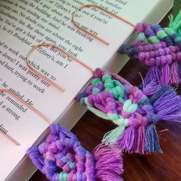 Bookmarks - reader gift, boho jumbo paperclip journal or diary tags, set of 3