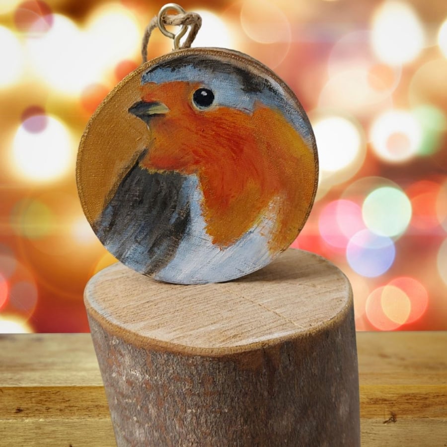 Robin Christmas Tree Decoration, handmade gift stocking filler