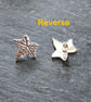 Leaf ear studs in fine silver - Image 3