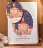 Reigate Christmas card and matching hanging wooden ornament GIFT SET (QM2569)