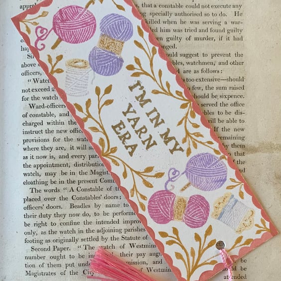 I'm In My Yarn Era Handmade Bookmark
