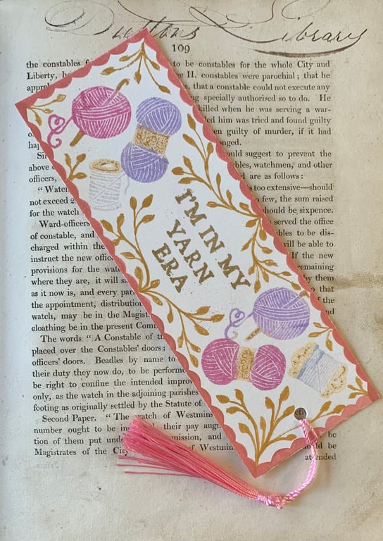 I'm In My Yarn Era Handmade Bookmark