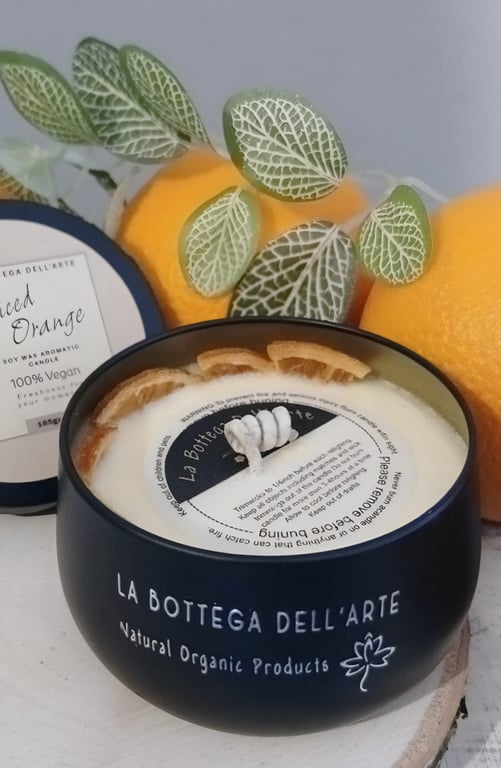 Spiced Orange Soy Wax Candle Botanical Autumn Scented Gift Free UK Tracked Shipp