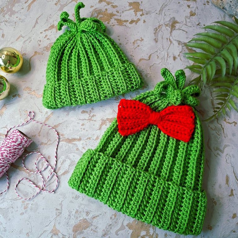 Crochet Tassel Top Beanie Hat Sizes Birth - Adult