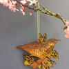 Thrush & Oak leaf hanging