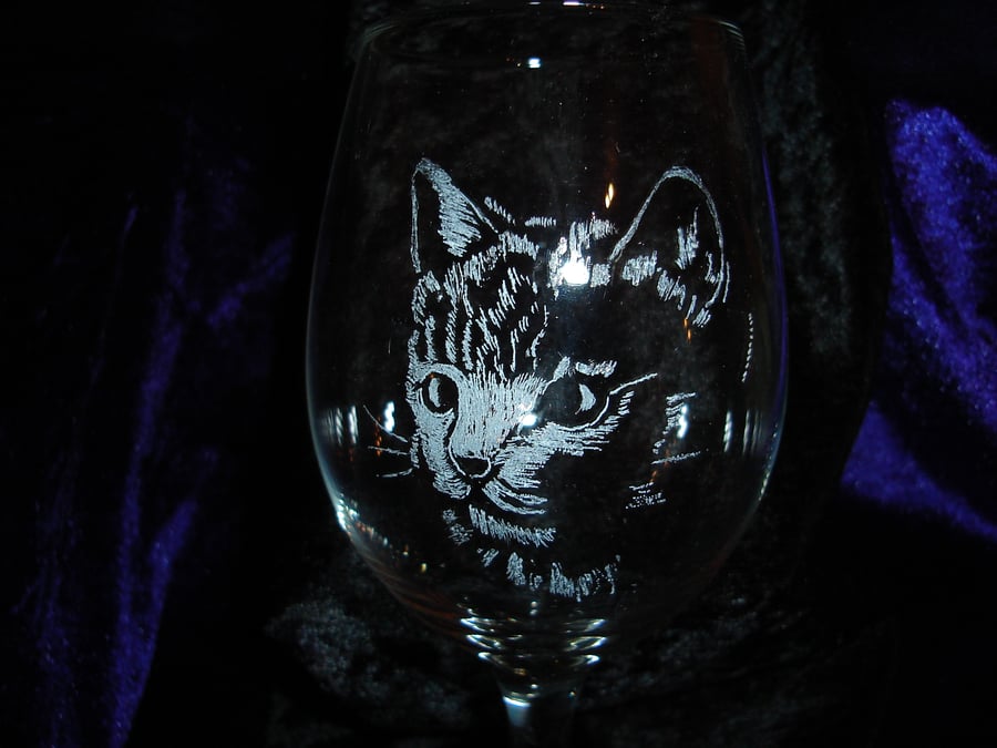 Cat Wine Glass