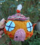  Country cottage tea cosy - hand embroidered - for one or two cup teapot - Image 4