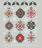 063 - Cross Stitch Christmas Tree Baubles with Holly and Snowflakes Sampler - Image 1