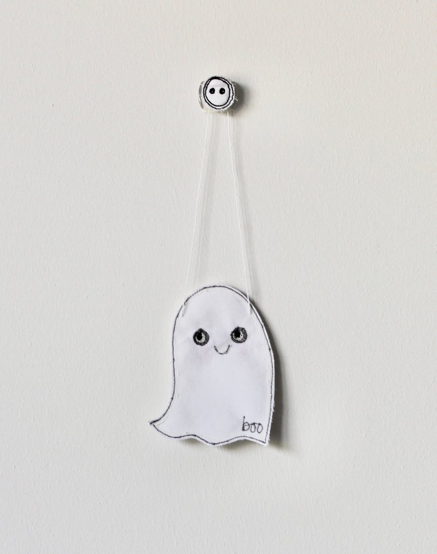 'Happy Little Ghost' - Hanging Decoration