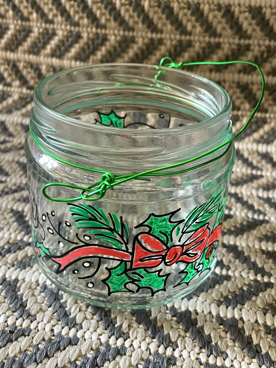 Christmas Upcycled Candle pot