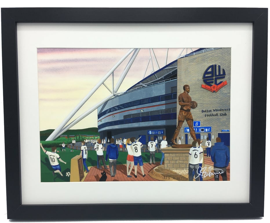 Bolton. Framed & Unframed Fine Art Print Wanderers Football Club FC Stadium Gift