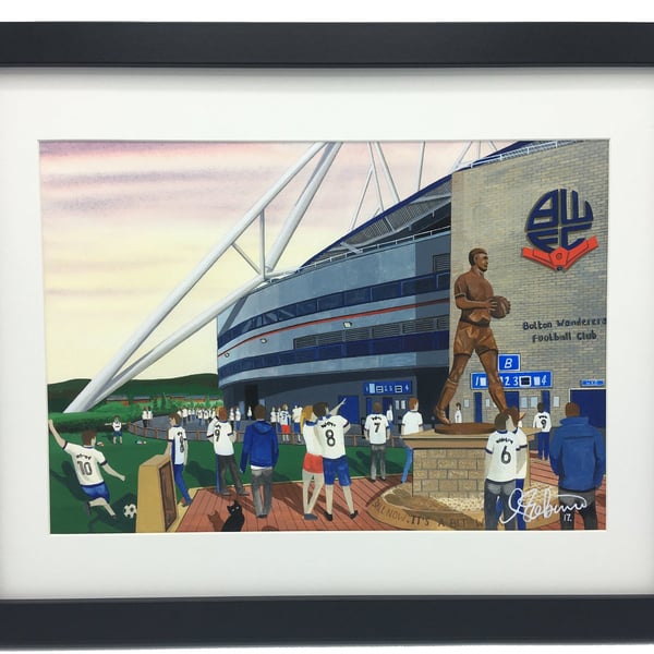 Bolton. Framed & Unframed Fine Art Print Wanderers Football Club FC Stadium Gift