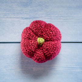 Cute pumpkin decoration crocheted in premium acrylic yarn