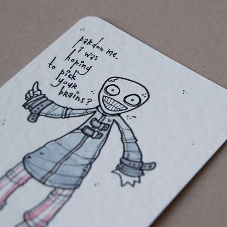 polite zombie (mini art card/aceo)