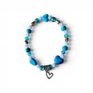 A beautiful blue handmade bracelet