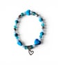 A beautiful blue handmade bracelet
