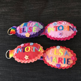 Personalised Bag tag Keyrings for Boys and Girls